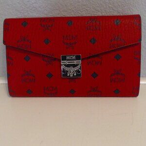 MCM Clutch & Crossbody with silver hardware BNWT